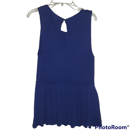 Anthropologie Maeve corbara pleated peplum top - Picture 2 of 5